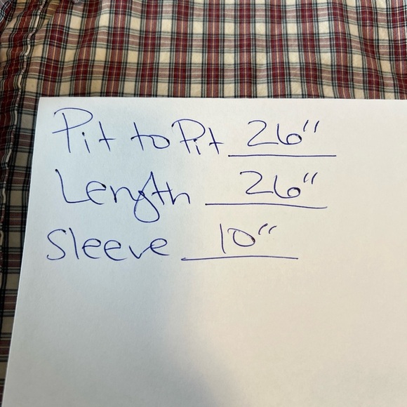 Eddie Bauer Button Down Short Sleeve Red Plaid Men's Size XL work shirt - Picture 7 of 7